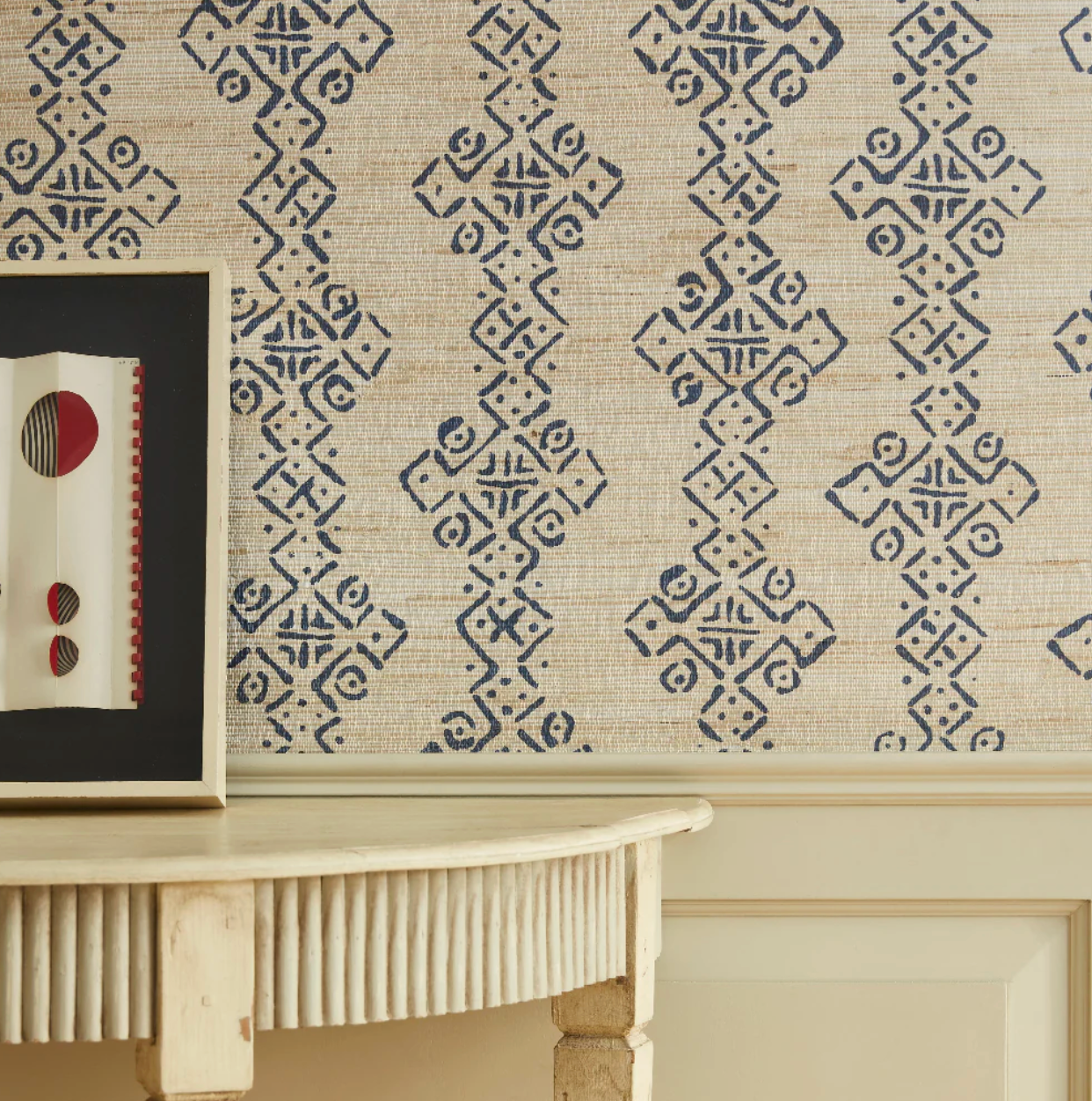 MALI GRASSCLOTH WALLPAPER INDIGO