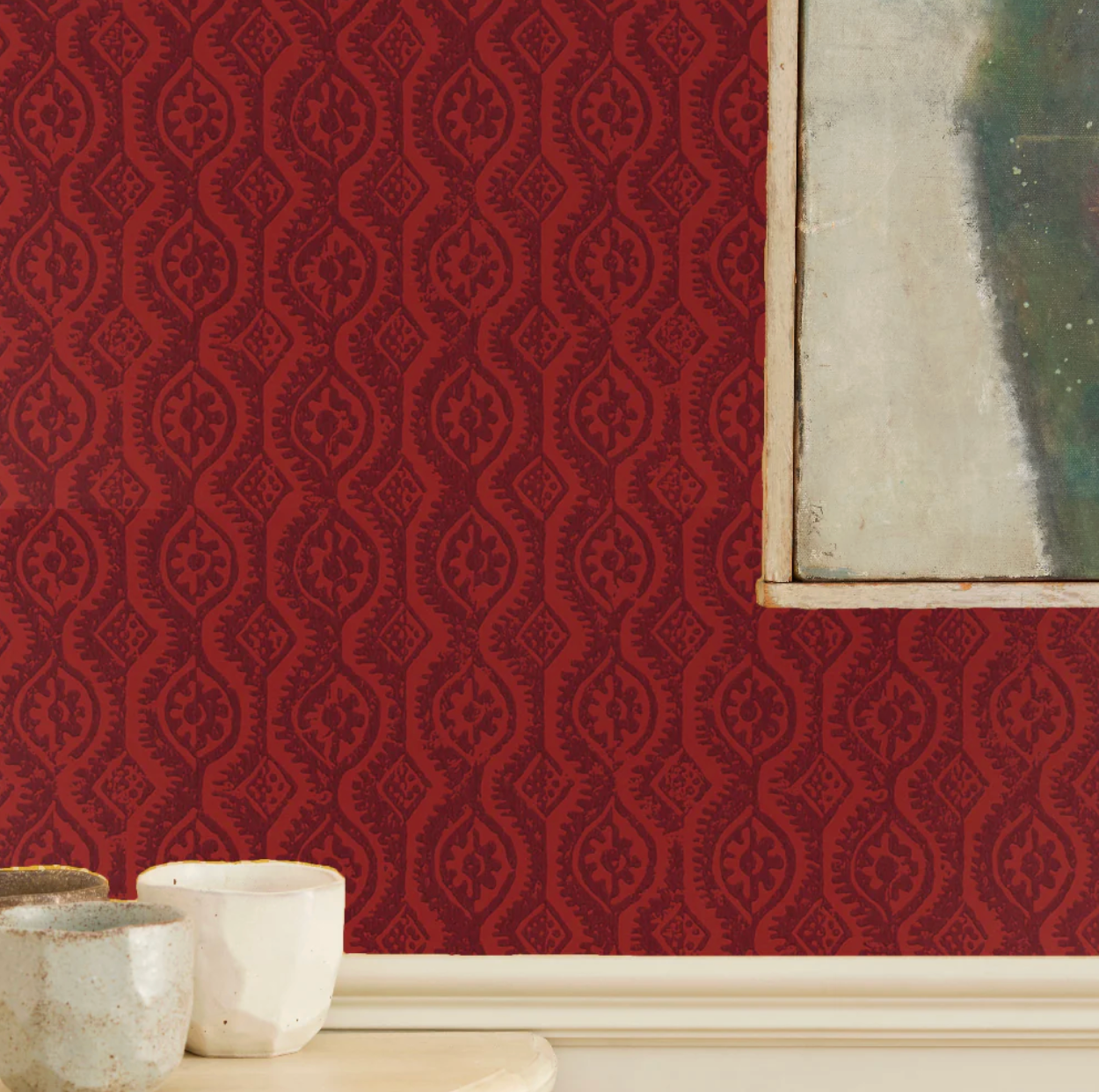 SMALL DAMASK WALLPAPER