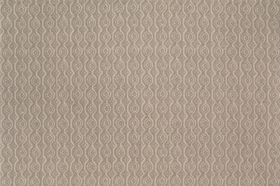 SMALL DAMASK ON NATURAL GREY